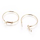 Brass Hoop Earrings KK-I649-45G-NF-2