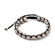 Bracelets de perles tressées en fil de nylon ajustables pour hommes BJEW-JB05466-02-1