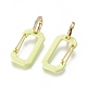 Golden Plated Brass Cubic Zirconia Hoop Earrings EJEW-G262-02G-3