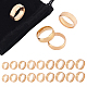 Unicraftale 18 個 9 サイズチタン鋼プレーンバンド指輪セット女性用  ローズゴールド  内径：15.9~22.2mm  2pcs /サイズ RJEW-UN0002-69-1