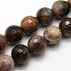 Natural Black Sunstone Round Bead Strands G-O039-20-12mm-2