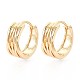 Латунные серьги обруча EJEW-T047-95G-1