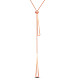 SHEGRACE Titanium Steel Lariat Necklaces, with Lobster Caw Clasps, Triangle, Rose Gold, 16.1''(41cm)