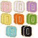Pandahall Elite 16 Stück 8 Farben computergesteuerte selbstklebende Handtuch-Stickstoff-Patches PATC-PH0001-07A-1