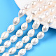 Fili di perle di perle d'acqua dolce coltivate naturali PEAR-N012-10B-1