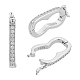 PandaHall Elite 3Pcs Sterling Silver Cubic Zirconia Twister Clasps STER-PH0001-58-1