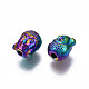 Rack Plating Rainbow Color Alloy Beads PALLOY-S180-347-3