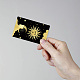 Creatcabin 4 pz adesivo pelle carta sleepy sun personalizzazione carta di credito decalcomania impermeabile sottile antigraffio adesivi per carte di credito per il trasporto chiave di addebito credito protezione 7.3 x 5.4 pollici DIY-WH0432-008-5