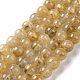 Fili di perle di quarzo rutilato in oro naturale di grado aa G-I206-34-6mm-2