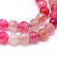 Chapelets de perles rondes à facettes en agate naturelle teintée G-P098-M-4