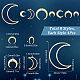 SUNNYCLUE 1 Box 32Pcs Moon Charms Crescent Charms Brass Moon Planet Charm Double Sided Golden Resin Charm Frame Open Bezels Moon Linking Charms for Jewelry Making Charm Necklace Earrings DIY Craft KK-SC0003-18-2