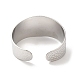 304 bracelets manchette larges texturés en acier inoxydable pour femme BJEW-L682-014P-2