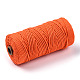 コットン糸  マクラメコード  装飾的な糸のスレッド  DIYの工芸品について  ギフトラッピングとジュエリー作り  ダークオレンジ  3mm  約109.36ヤード（100m）/ロール。 OCOR-T001-02-09-2