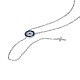 TinySand Kreuz 925 Halskette mit kaskadierendem Anhänger aus Sterlingsilber mit kubischem Zirkonia TS-N327-S-3