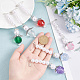 6Pcs 6 Color Angel Acrylic Imitated Pearl & Alloy Safety Pin Brooches JEWB-AB00012-3