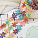 ゴージクラフト ポリエステル レース トリム  刺繍トリムリボン  縫製や工芸品の装飾用  花  カラフル  30mm  5ヤード/セット（4.572m ​​/セット） OCOR-GF0001-06-7