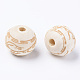 Unfinished Natural Wood European Beads WOOD-S057-009B-2