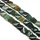 Natural & Synthetic Gemstone Twist Square Beads Strands G-L238-M-2