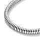 304 Stainless Steel Round Snake Chains Bracelet for Men Women BJEW-P274-01B-2
