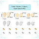 Unicraftale 48Pcs 3 Style 2 Colors 201 Stainless Steel Stud Earring Findings STAS-UN0043-68-3