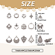PandaHall Jewelry 60Pcs 15 Style Tibetan Style Alloy Chandelier Component Links FIND-PJ0001-26-4