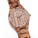 Relojes de pulsera de madera zebrano WACH-H036-36-3