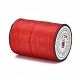 平らなワックス糸ストリング  マイクロマクラメコード  革縫い用  レッド  0.8mm  約109.36ヤード（100m）/ロール YC-P003-A11-2