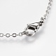 Brass Real Platinum Plated Cable Chains Charms Anklets AJEW-AN00231-02-4