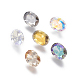Electroplated Cubic Zirconia Pointed Back Cabochons X-ZIRC-I024-6x8-03-1
