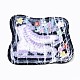ワードスケートナイトアップリケ付きアイススケート  機械刺繍布地手縫い/アイロンワッペン  マスクと衣装のアクセサリー  ブラック  52x62x1.5mm DIY-S041-032-2
