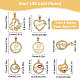 Beebeecraft 6Pcs 6 Style Mother's Day Charms 18K Gold Plated Heart Flat Round with Word Mama Charm Pendants for Mother's Day Birthday Earring Necklace Bracelet Jewelry Making ZIRC-BBC0001-15-2