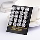 Flat Round 304 Stainless Steel Cubic Zirconia Stud Earrings EJEW-H306-38-3mm-2