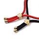 Verstellbare Nylon Twisted Cord Slider Armbänder Sets BJEW-JB05323-3