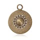 Bronze antique ton alliage acrylique perles gros pendentifs PALLOY-J438-01AB-NF-2