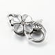 Flower alloy lobster claw clasps X-PALLOY-S040-08AS-2