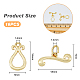 HOBBIESAY 16 Sets Real 18K Gold Plated Brass Toggle Clasps with Jump Ring Teardrop T-Bar Closure Connector Bracelets Necklace OT Clasps Pin with S Shaped Bar for Jewelry Making Hole 1.4mm KK-HY0001-64-2