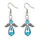 Tibetan Style Alloy Angel Fairy Dangle Earrings EJEW-JE05425-01-3