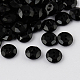Botones redondos planos del diamante artificial de acrílico de Taiwán de 2-agujero BUTT-F015-15mm-01-1