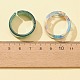 樹脂製ワイドバンドカフリング  女性のためのオープンリング  ミックスカラー  usサイズ11 3/4(21.1mm) RJEW-FS0001-07-4