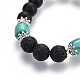 Natural Lava Rock Beads Stretch Bracelets BJEW-JB04130-01-2