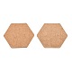 クラフト紙のイヤリングはカードを表示します  六角  ペルー  6.8x5.9x0.05cm X-CDIS-H005-01-2
