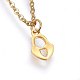304 Stainless Steel Pendant Necklaces NJEW-H488-15G-2