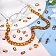 DICOSMETIC 480Pcs 6 Style Acrylic Linking Ring Twist Quick Link Connectors Leopard Print Connector for Curb Chains Oval Open Link Ring for Chunky Acrylic Purse Strap Earring Necklace Jewelry Making OACR-DC0001-03-6