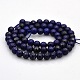 Dyed Natural Lapis Lazuli Round Beads Strands G-N0120-01-6mm-2