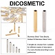 DICOSMETIC 60Pcs 5 Styles Stainless Steel Tube Spacer Beads Large Hole Loose Beads and Stopper Beads Golden Spacer Beads Finding for DIY Jewelry Making Supplies STAS-DC0005-89-4