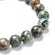 Bracelets de perles extensibles en turquoise africaine naturelle (jaspe) G-A185-01M-3