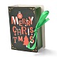 クリスマス折りたたみギフトボックス  リボン付きの本の形  ギフトラッピングバッグ  プレゼント用キャンディークッキー  混合図形  13x9x4.5cm CON-M007-03-3