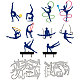 Трафареты для резки штампов из углеродистой стали для гимнастики DIY-WH0309-1628-1