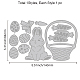 GLOBLELAND 1Set Easter Bunny Egg Cutting Dies Metal Basket Carrot Die Cuts Embossing Stencils Template for Paper Card Making Decoration DIY Scrapbooking Album Craft Decor DIY-WH0309-681-6