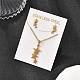 Комплекты из ожерелий и серег-гвоздиков из нержавеющей стали star 201 для женщин SJEW-Q025-02G-1